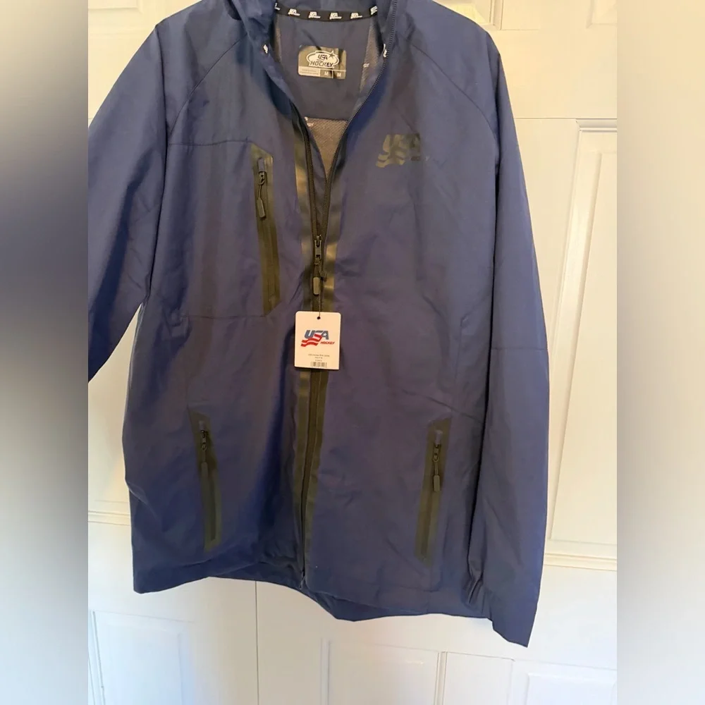 USA Hockey Rink Jacket Men’s Medium Navy Blue NWT